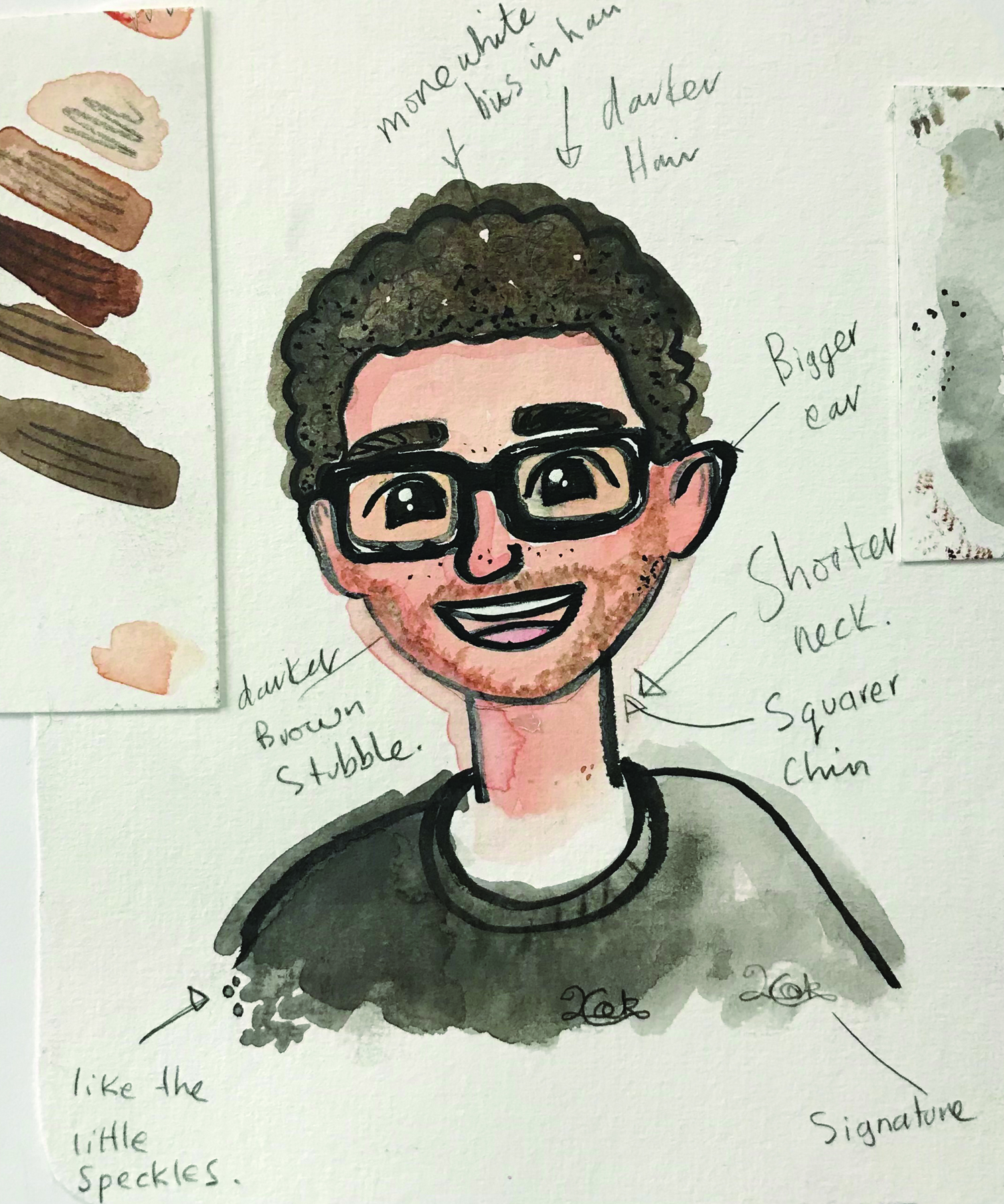 Cartoon Portrait Sketch Work