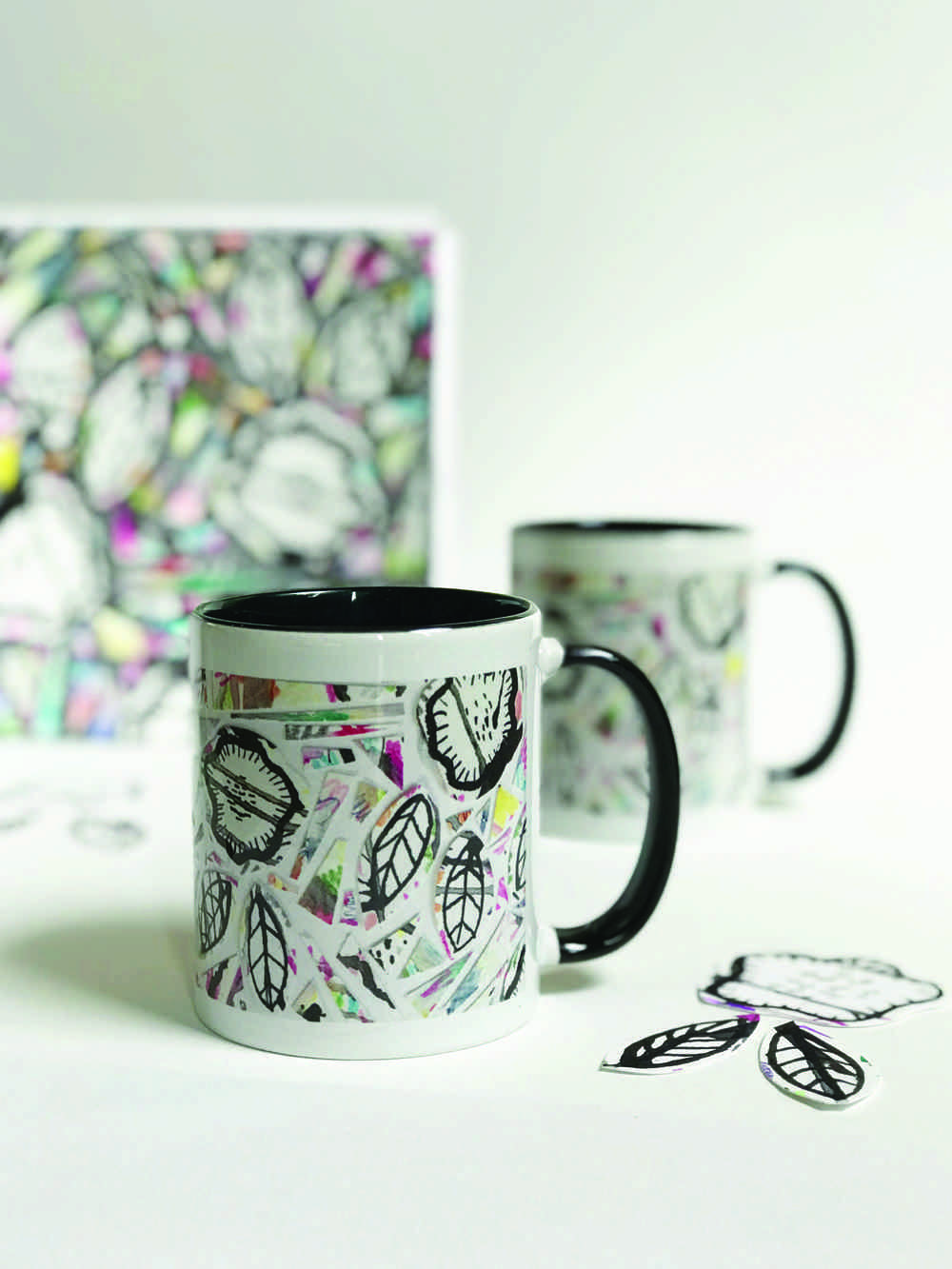 Floral Mugs and sketchbook