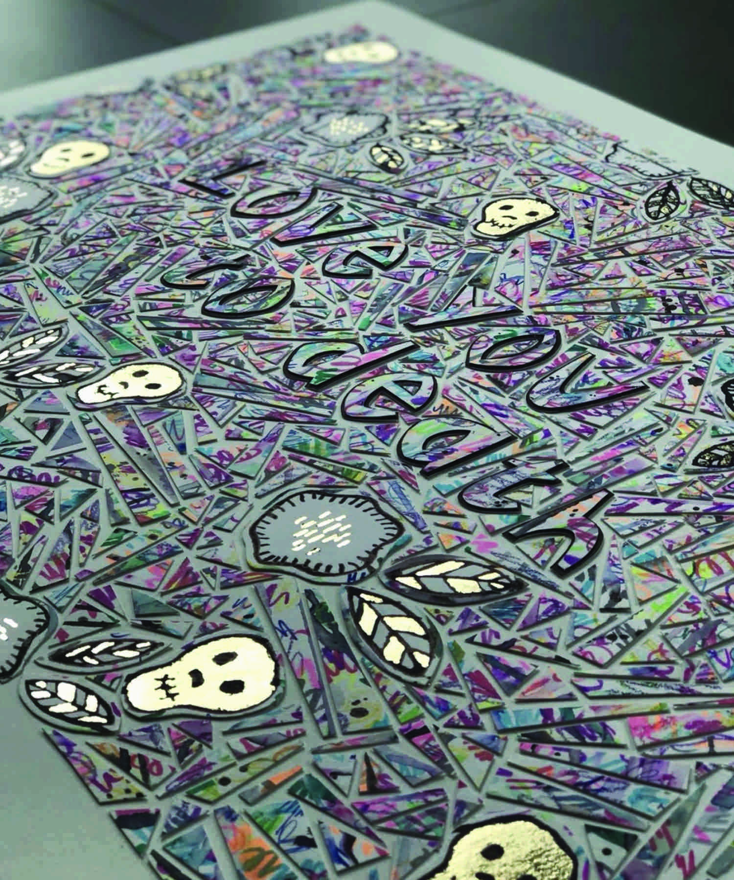 love you to death mosaic paper artwork